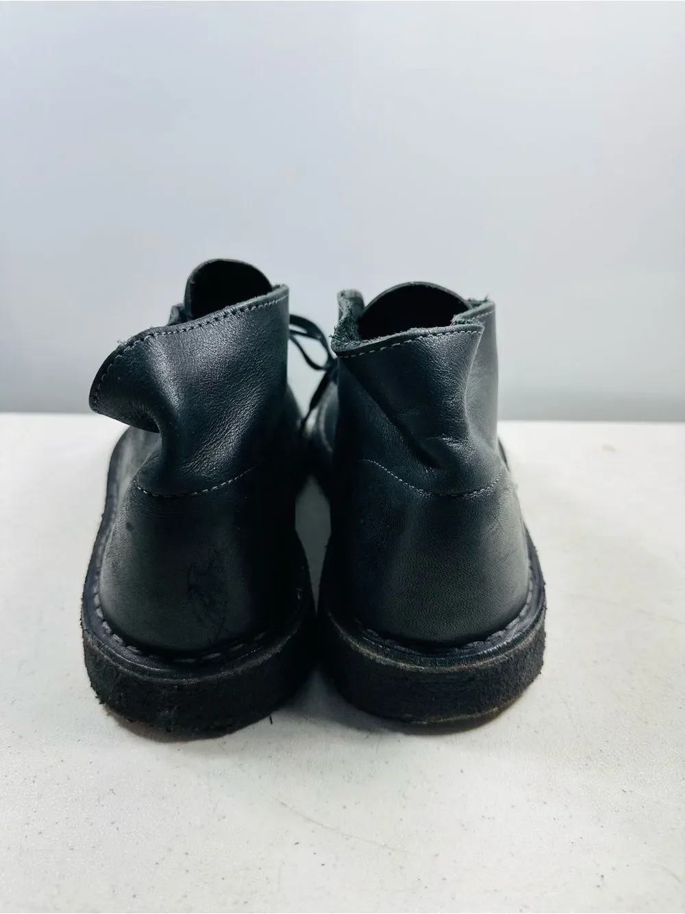 Clarks black suede